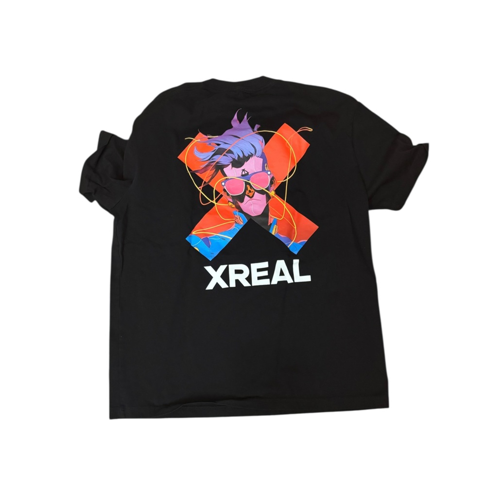XReal Black Graphic T-Shirt. Size L. NEW